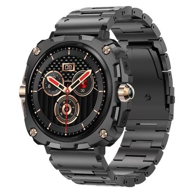 AK71 Hombres Smart Watch Amoled Pantalla Botón rotativo BT Llamada Monitoreo de salud Smartwatch
